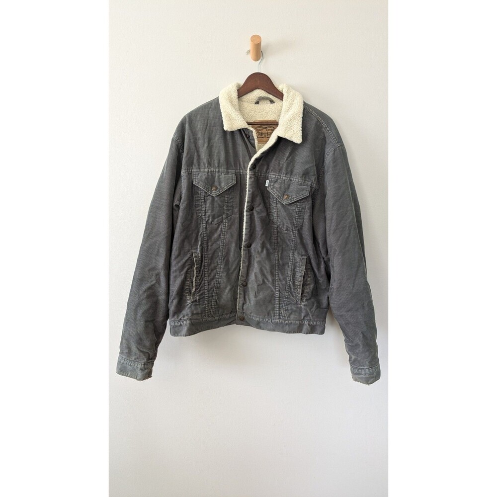 Vintage Levis Mens Corduroy Jacket XL Sherpa Lined Trucker 80s 90s
